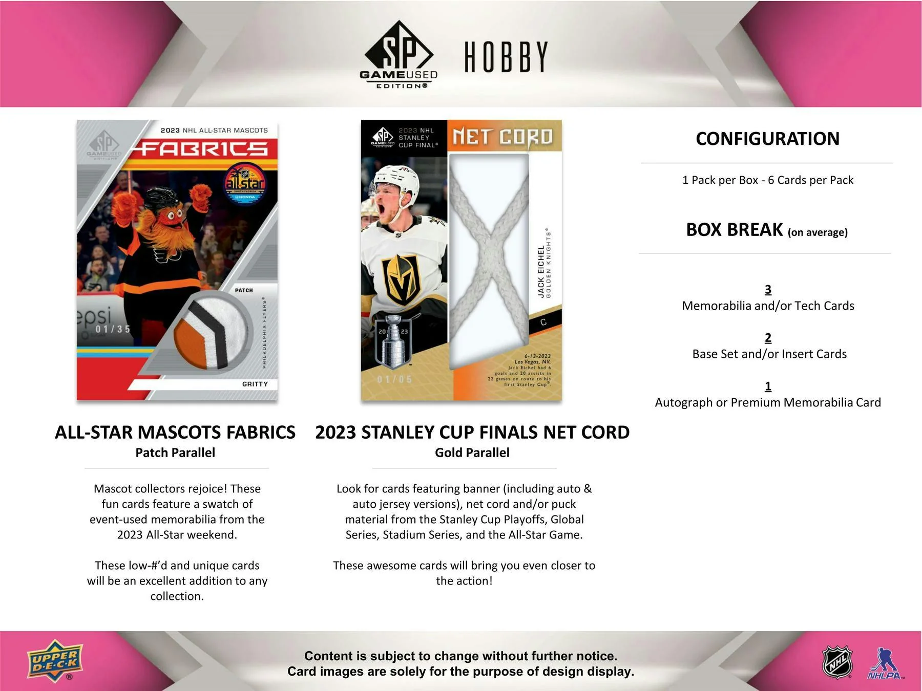 2023-24 Upper Deck SP Game Used Hockey Hobby Box - Image 7