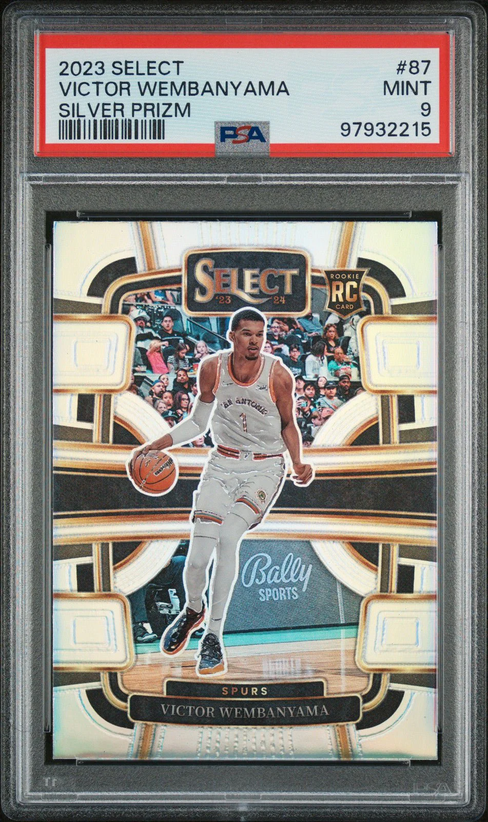 VICTOR WEMBANYAMA 2023 Panini Select RC Rookie #87 Silver Prizm PSA 9 MINT