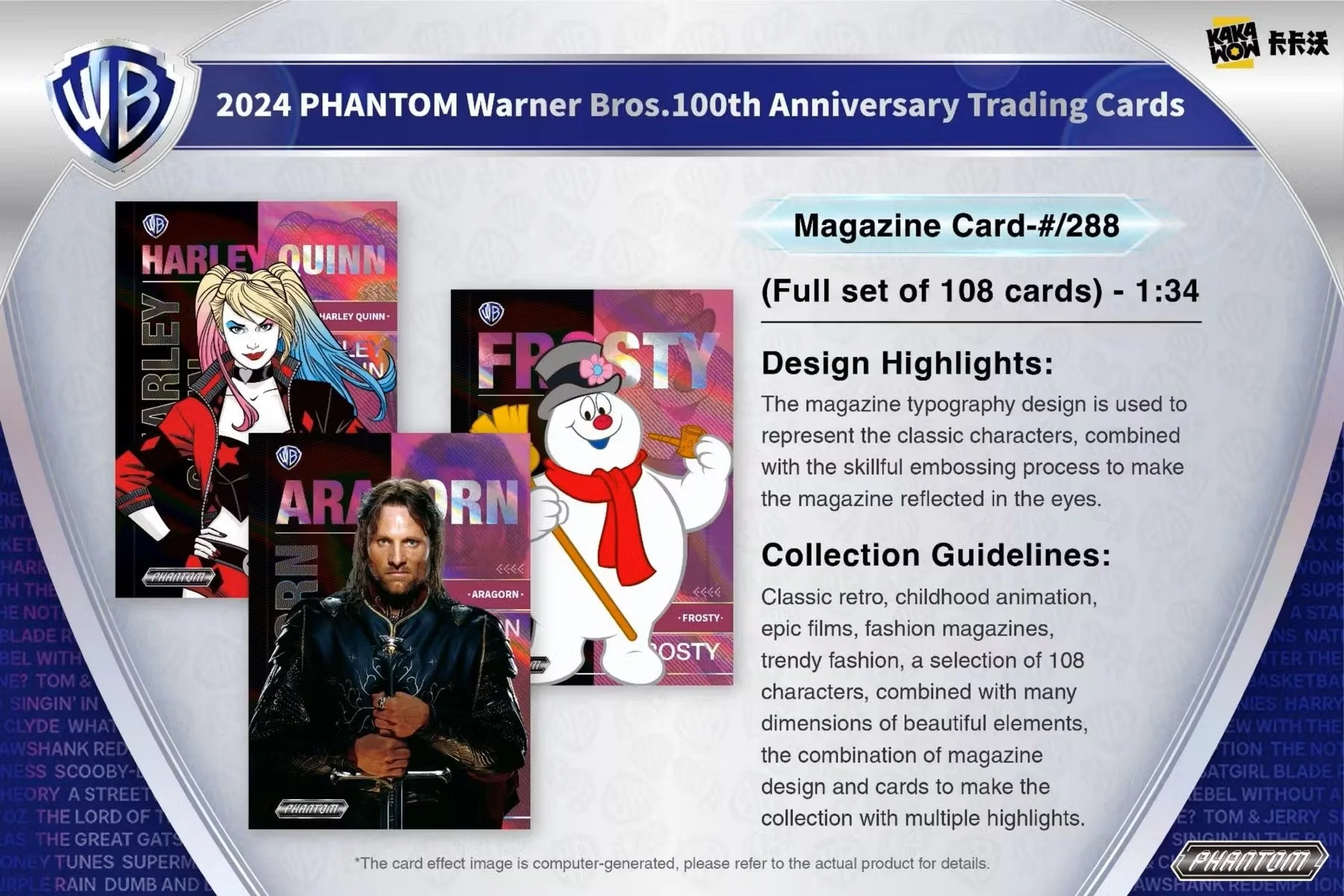 2024 Kakawow Warner Brothers Phantom 100th Anniversary Trading Cards Hobby Box - Image 12