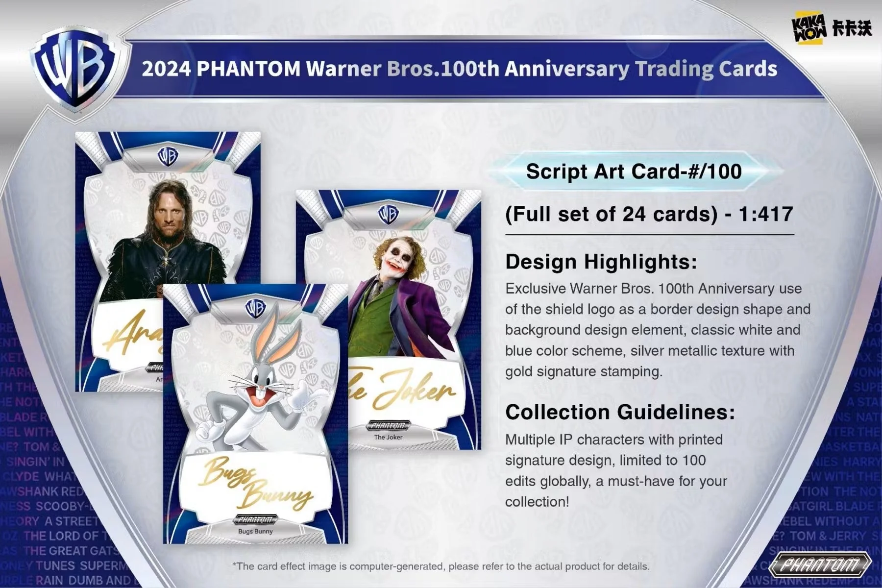 2024 Kakawow Warner Brothers Phantom 100th Anniversary Trading Cards Hobby Box - Image 18