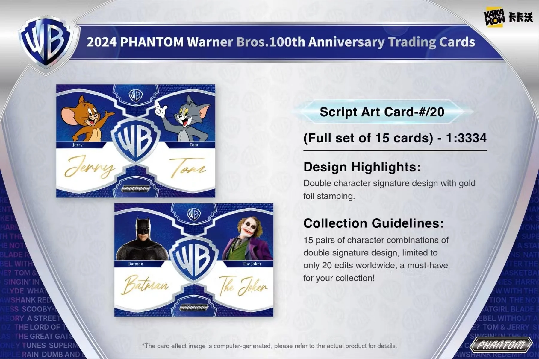 2024 Kakawow Warner Brothers Phantom 100th Anniversary Trading Cards Hobby Box - Image 19