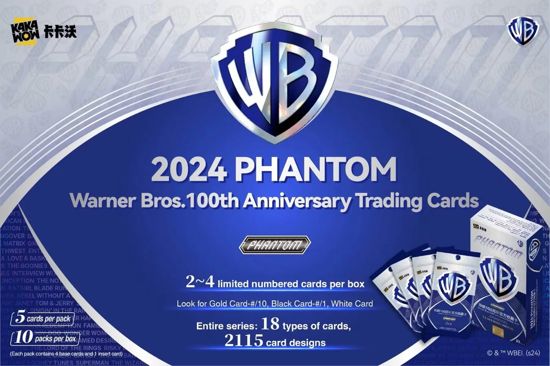 2024 Kakawow Warner Brothers Phantom 100th Anniversary Trading Cards Hobby Box - Image 3