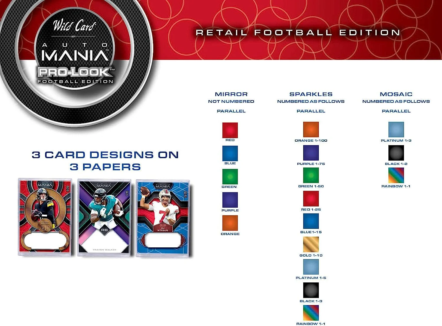 2022 Wild Card Auto Mania Pro Look Football Retail Box - Image 7