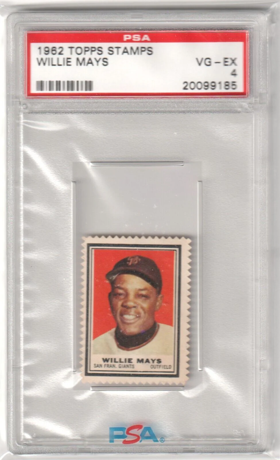 WILLIE MAYS 1962 Topps Stamps Graded PSA 4 VG-EX - GIANTS