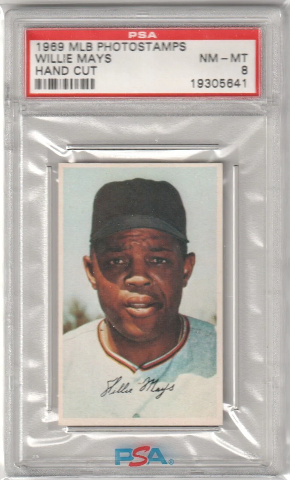 WILLIE MAYS 1969 MLB Photostamps Graded PSA 8 NM-MT - GIANTS