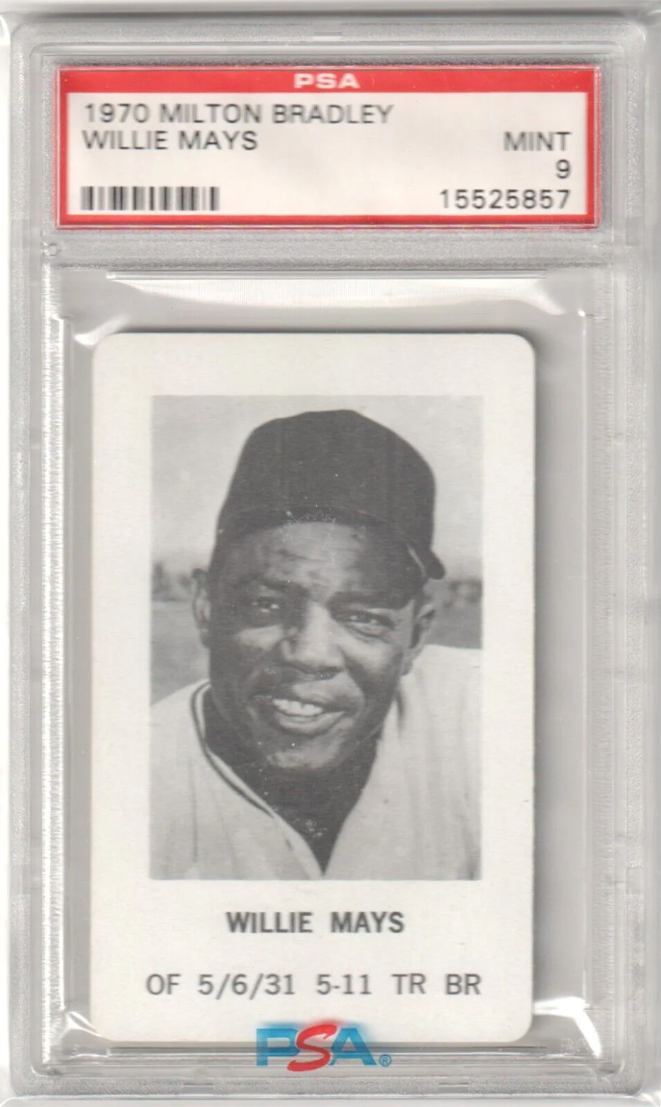 WILLIE MAYS 1970 Milton Bradley Graded PSA 9 MINT - GIANTS