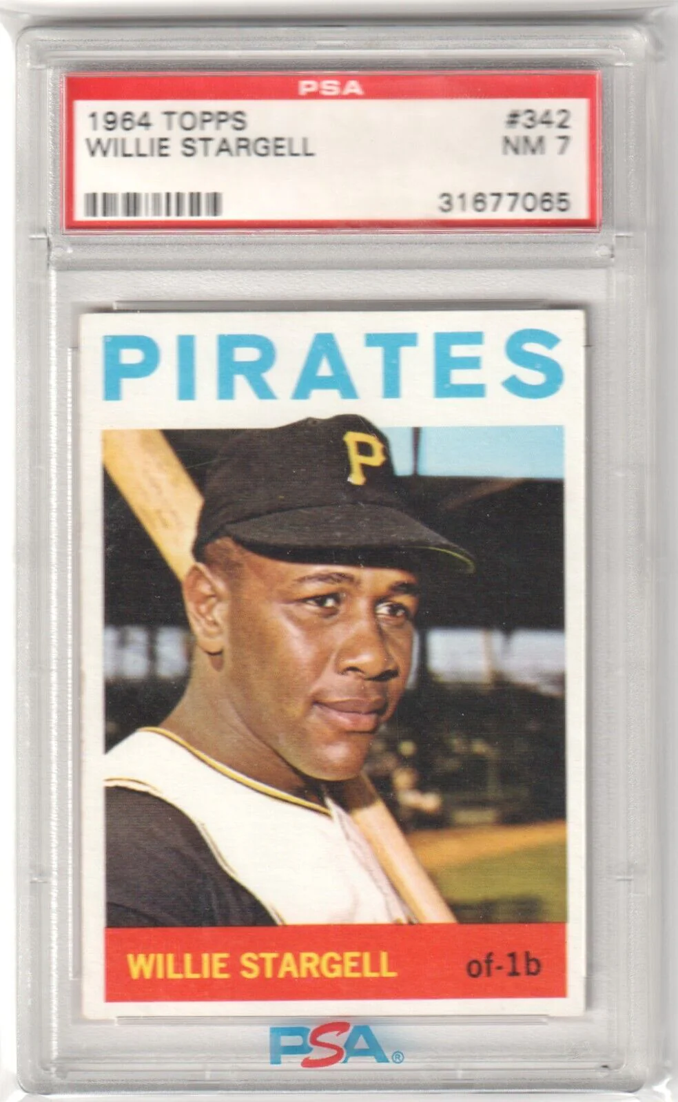 WILLIE STARGELL 1964 Topps #342 PSA 7 NM - PIRATES