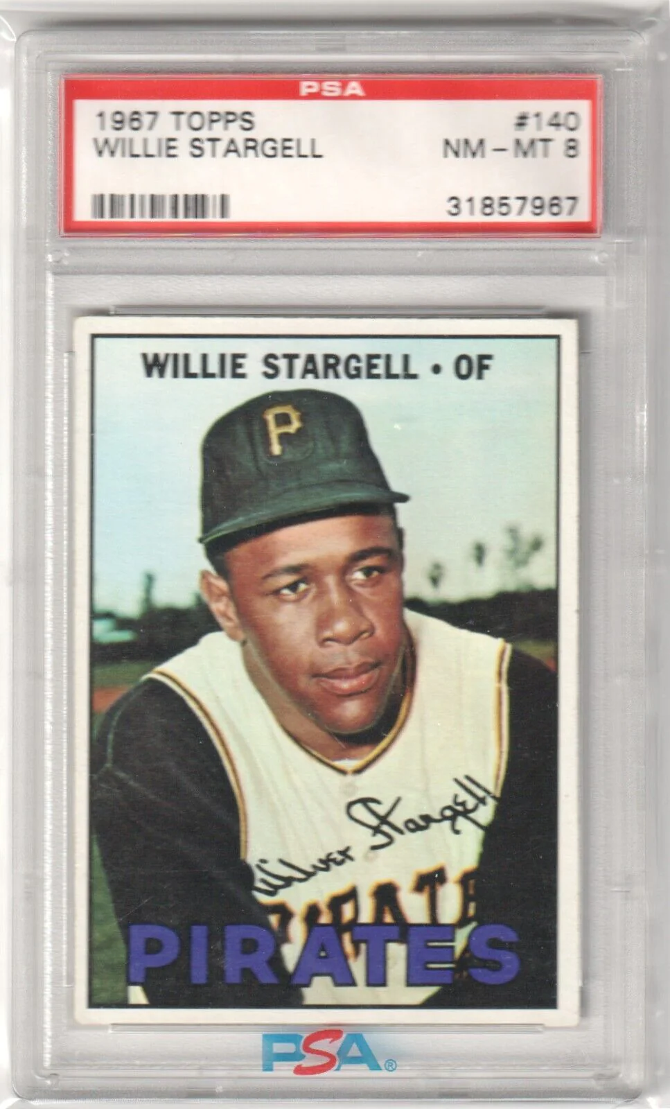 WILLIE STARGELL 1967 Topps #140 PSA 8 NM-MT - PIRATES