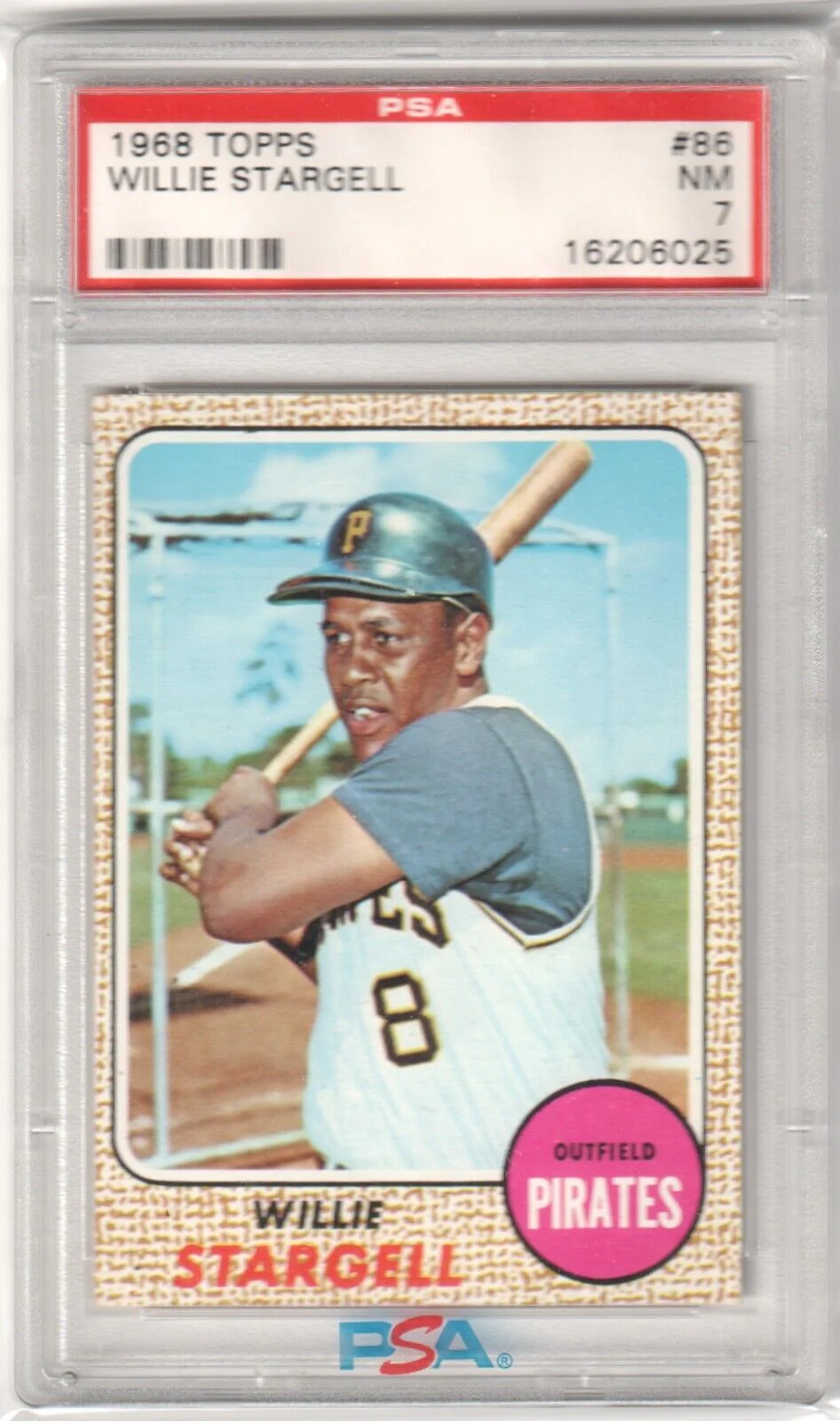 WILLIE STARGELL 1968 Topps #86 PSA 7 NM - PIRATES