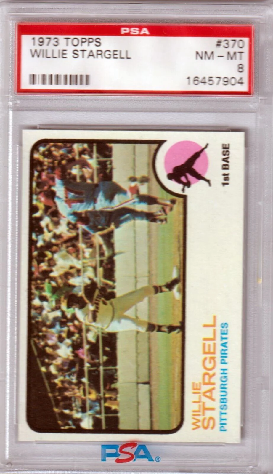 WILLIE STARGELL 1973 Topps #370 PSA 8 NM-MT - PIRATES