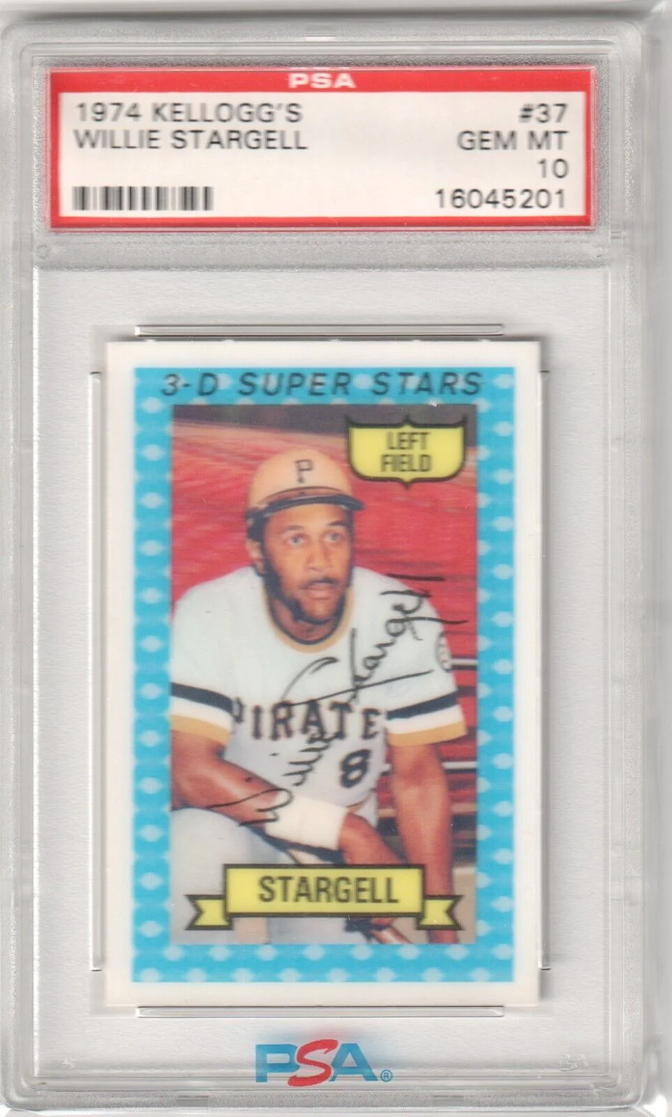WILLIE STARGELL 1974 Kellogg's 3D Super Stars #37 PSA 10 GEM MINT - PIRATES
