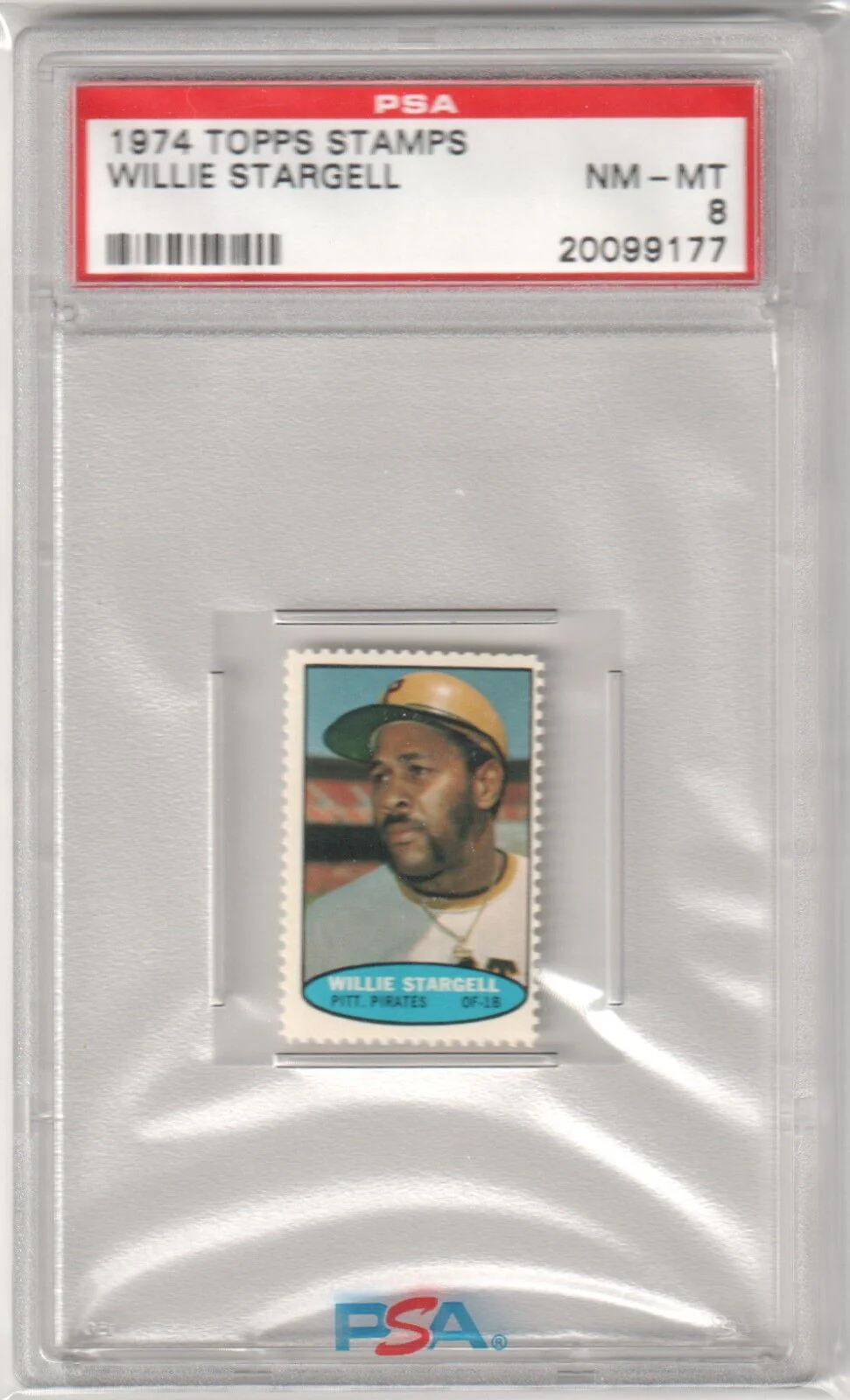 WILLIE STARGELL 1974 Topps Stamps PSA 8 NM-MT - PIRATES