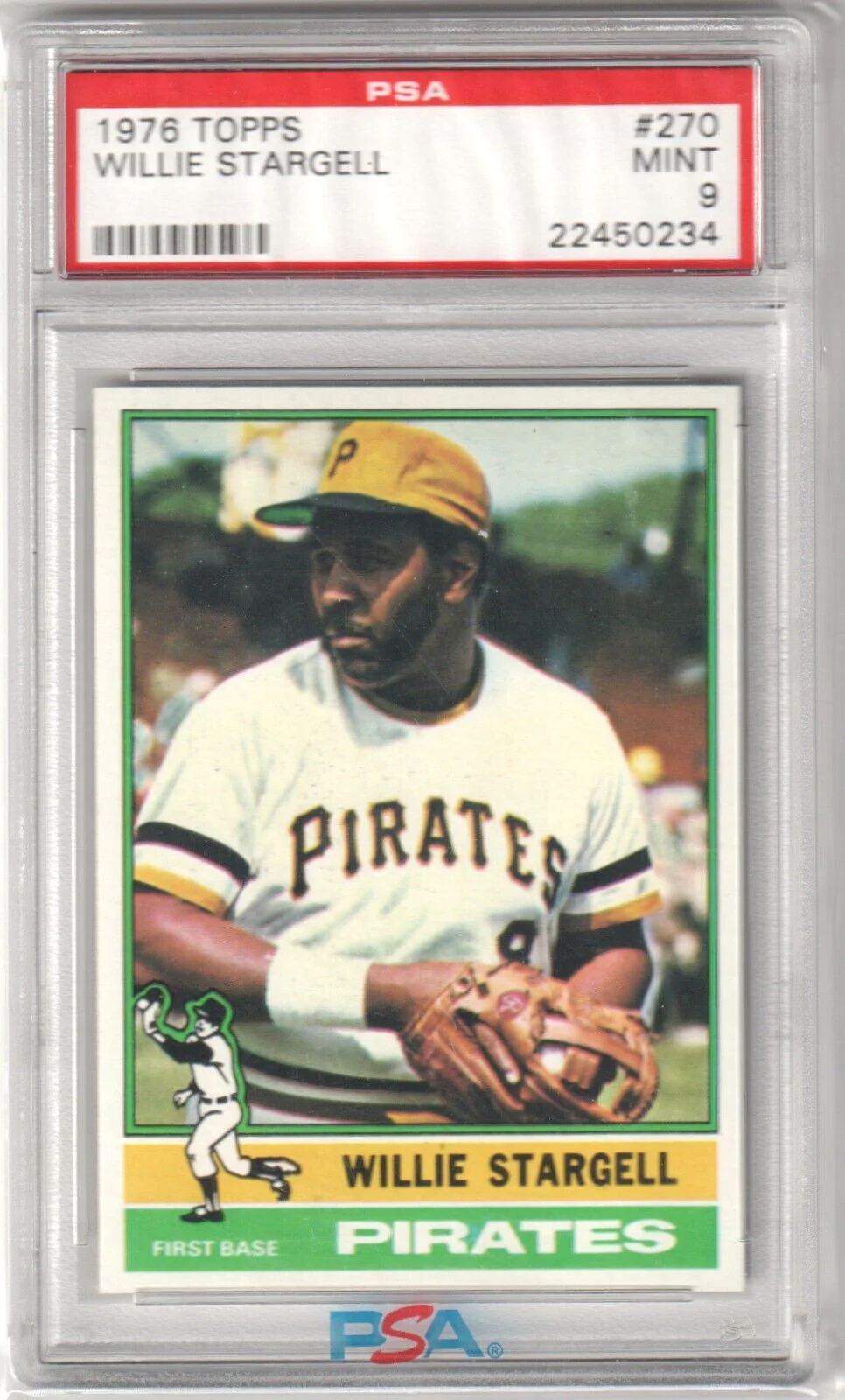 WILLIE STARGELL 1976 Topps #270 PSA 9 MINT - PIRATES