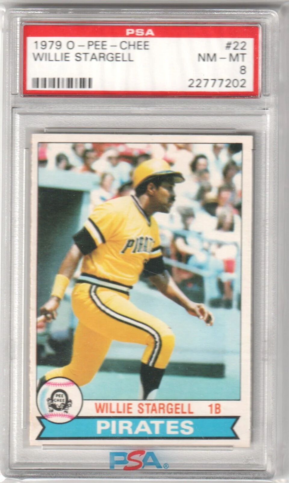 WILLIE STARGELL 1979 Topps #22 PSA 8 NM-MT - PIRATES