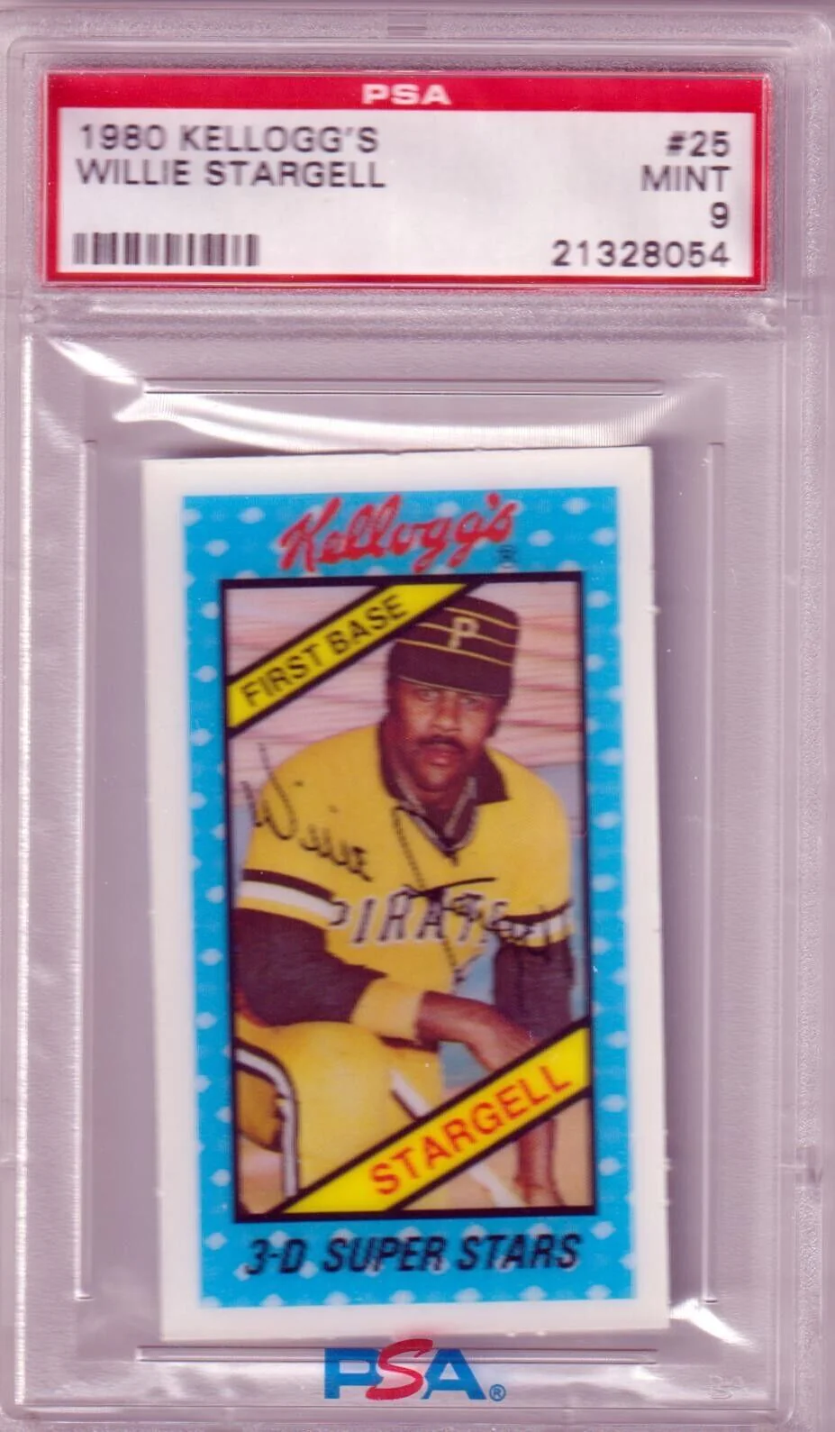 WILLIE STARGELL 1980 Kellogg's 3-D Super Stars #25 PSA 9 MINT - PIRATES