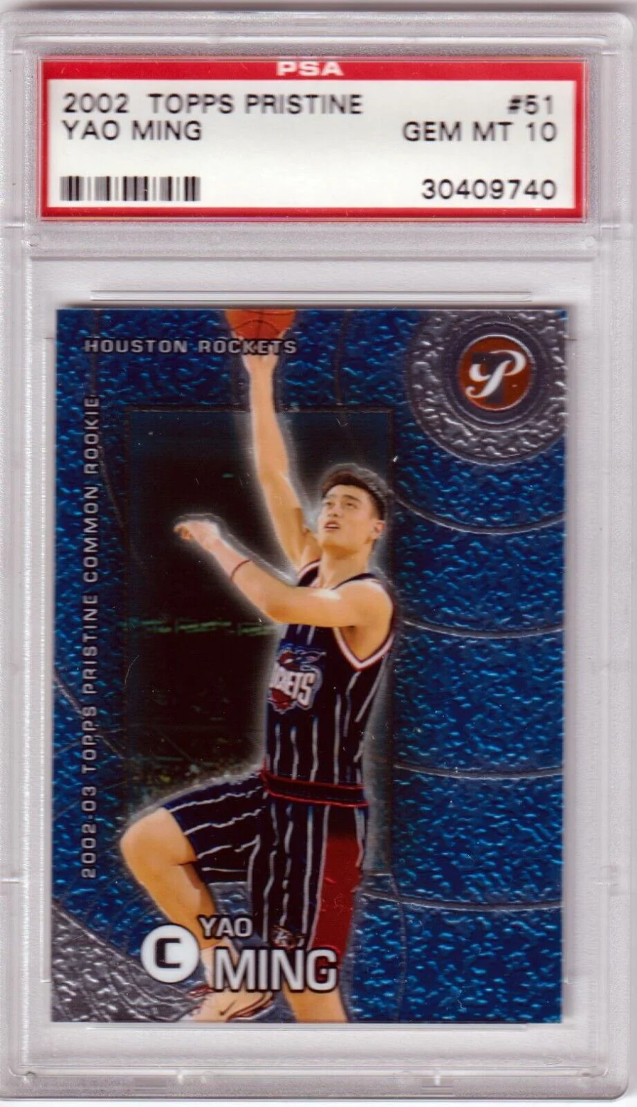 YAO MING 2002-03 Topps Pristine RC Rookie #51 PSA 10 GEM MINT - ROCKETS
