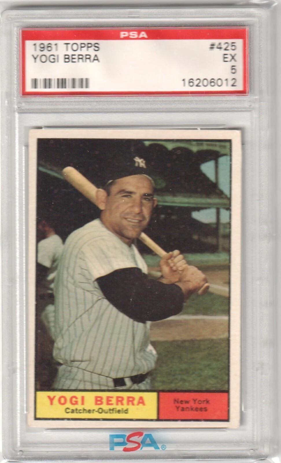 YOGI BERRA 1961 Topps #425 PSA 5 EX - YANKEES